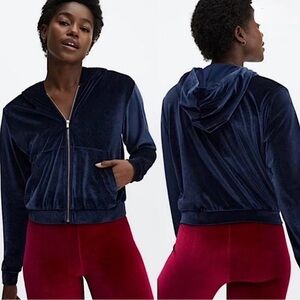 Fabletics Donna Velour Hoodie in Deep Navy